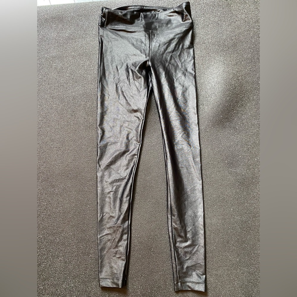 Black Koral high rise lustrous shiny leggings